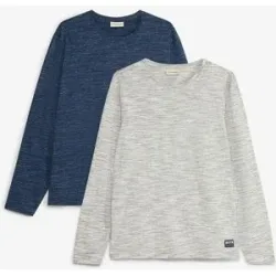 bonprix Langarmshirt (2er Pack)blau 44Herren