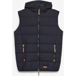 bonprix Steppweste mit Lederimitat-Detailsschwarz 62Herren