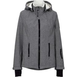 bonprix wasserdichte Outdoor-Funktions-Jacke mit Teddyfleecegrau 42Damen