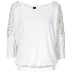 bonprix Oversize-Shirt  aus Viskose-Mixweiß 32Damen