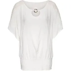 bonprix Bluse aus reiner Viskoseweiß 52Damen