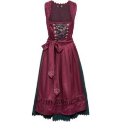 bonprix Dirndl mit bestickter Satin-Schürze (2-tlg.Set)rot 44Damen