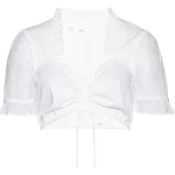 bonprix Dirndlbluse mit Spitzenärmelnweiß 44Damen