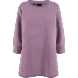 bonprix Sweatshirt, langer Schnitt, mit U-Bootausschnitt, mit Ballonärmeln