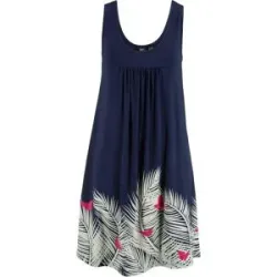 bonprix Kurzes Jerseykleid aus fließendem Viskose-Mixblau 36Damen