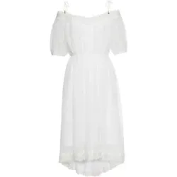 bonprix Trägerkleid mit asymmetrischem Saumweiß 42Damen