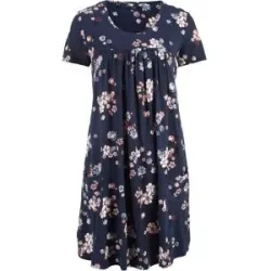 bonprix Kurzes Jerseykleid aus softem Viskose-Mixblau 40Damen