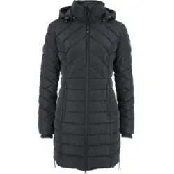 bonprix Long-Steppjacke mit Wattierungschwarz 48Damen