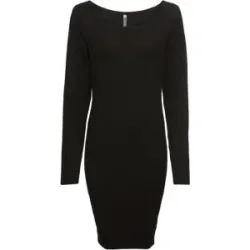 bonprix Strickkleid mit legerem Schnittschwarz 52Damen