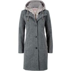bonprix Winter-Kurzmantel in Wolloptik, 2in1 Optikgrau 34Damen