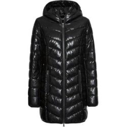 bonprix Steppjacke mit Kapuze femininer Stil, Kapuze, lockere Passform, 2-Wege-Zipper, Metallic-Look
