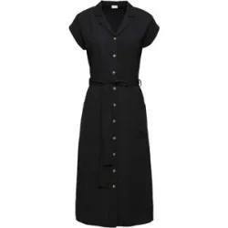 bonprix Blusenkleid mit Bindebandschwarz 46Damen