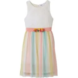 bonprix Midikleid aus zarter Spitze und Tüllweiß 116Mädchen
