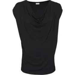 bonprix Wasserfall-Shirt aus Viskose-Mixschwarz 40Damen