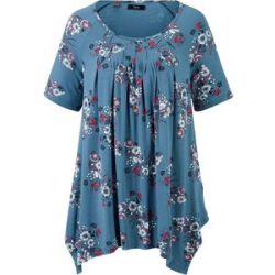 bonprix Zipfel-Longshirt, kurzarmblau 36Damen