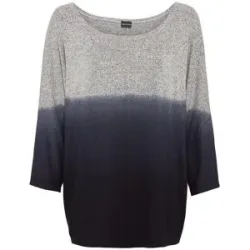 bonprix Oversize-Shirt Oversize-Passform, 3/4-Fledermausärmel, mit Farbverlauf