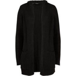 bonprix Strickjacke mit Kapuzeschwarz 44Damen