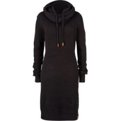 bonprix Strickkleid mit Schalkragenschwarz 48Damen