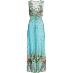 bonprix Zauberhaftes Maxikleid mit schönem Musterblau 44Damen