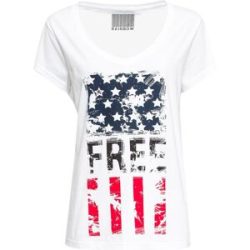 bonprix T-Shirt aus reiner Baumwolleweiß 44Damen