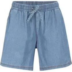 bonprix Leichte Denim Shorts mit Leinenblau 44Damen