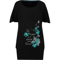 bonprix Shirt mit U-Boot Ausschnitt, Halbarmschwarz 48Damen