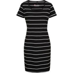 bonprix Jerseykleid aus Baumwolle mit Stretchschwarz 32Damen