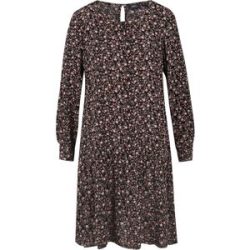 bonprix Minikleid mit floralem All-Over Print, aus Viskose, Regular Fit, ohne Kragen