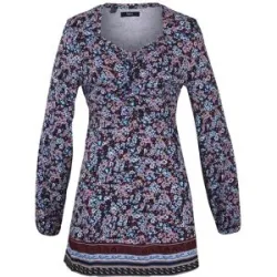 bonprix Shirt-Tunika aus Baumwoll-Viskose-Mixblau 44Damen
