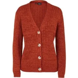 bonprix Grobe Strickjacke mit recycelter Baumwollebraun 48Damen
