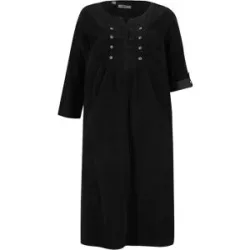 bonprix Cord-Blusenkleid aus reiner Baumwolleschwarz 40Damen
