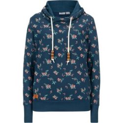bonprix Kapuzensweatshirt mit Kordeln aus reiner Baumwolleblau 52Damen