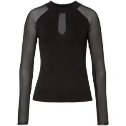 bonprix Langarmshirt aus softem Viskose-Misschwarz 40Damen