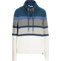 bonprix Pullover mit Schlauchkragen aus reiner Baumwolleblau 44Damen