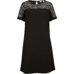 bonprix Kleid mit Pailetten-Einsatzschwarz 38Damen