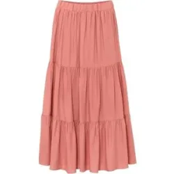 bonprix Midirock aus Viskose Crinklerosa 52Damen