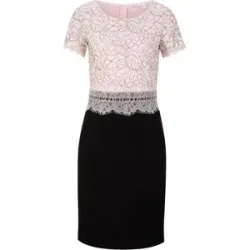bonprix Kleid mit Spitzeschwarz 36Damen