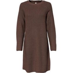 bonprix Strickkleid aus Polyacryl, lockere Passform, knielang, mit Rundhalsausschnitt