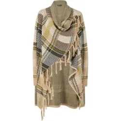 bonprix Longstrickjacke mit Fransenweiß 40Damen