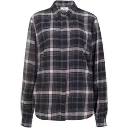 bonprix Flanellhemd aus reiner Baumwolleschwarz 40Damen