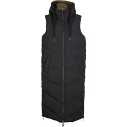 bonprix Wende-Steppweste aus recyceltem Polyester mit Kapuzeschwarz 46Damen