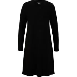 bonprix Strickkleid aus Baumwollmischung, figurumspielende Passform, unifarben