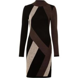 bonprix Strickkleid aus Polyacryl, eng anliegende Passform, mit Jacquard-Muster