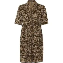 bonprix Blusenkleid aus fließender Viskosebraun 36Damen