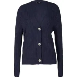 bonprix Gerippte Strickjackeblau 48Damen