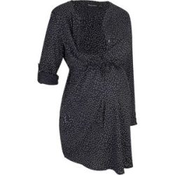 bonprix Umstandskleid aus Viskose, Loose Fit, mit Knopfleiste, mit abnehmbarem Bindeband