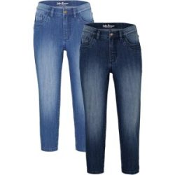 bonprix Capri-Jeans Slim, Mid Waist (2er Pack)blau 52Damen