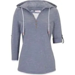 bonprix Kapuzen-Shirt aus Baumwoll-Mixblau 40Damen