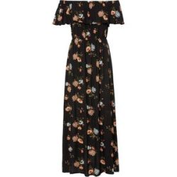 bonprix Carmen-Kleid aus fließender Viskoseschwarz 38Damen