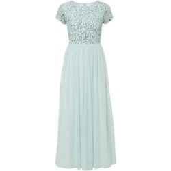 bonprix Maxikleid mit Paillettenstickereiblau 34Damen